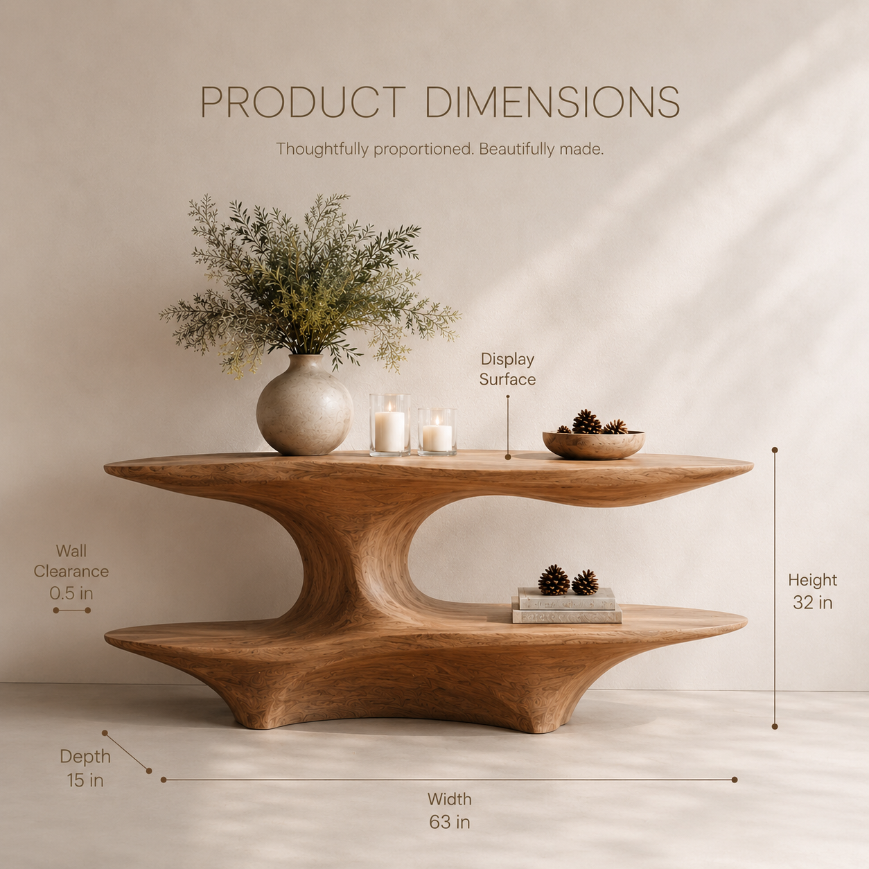 Selene Rounded Foyer Console Table - product image 08