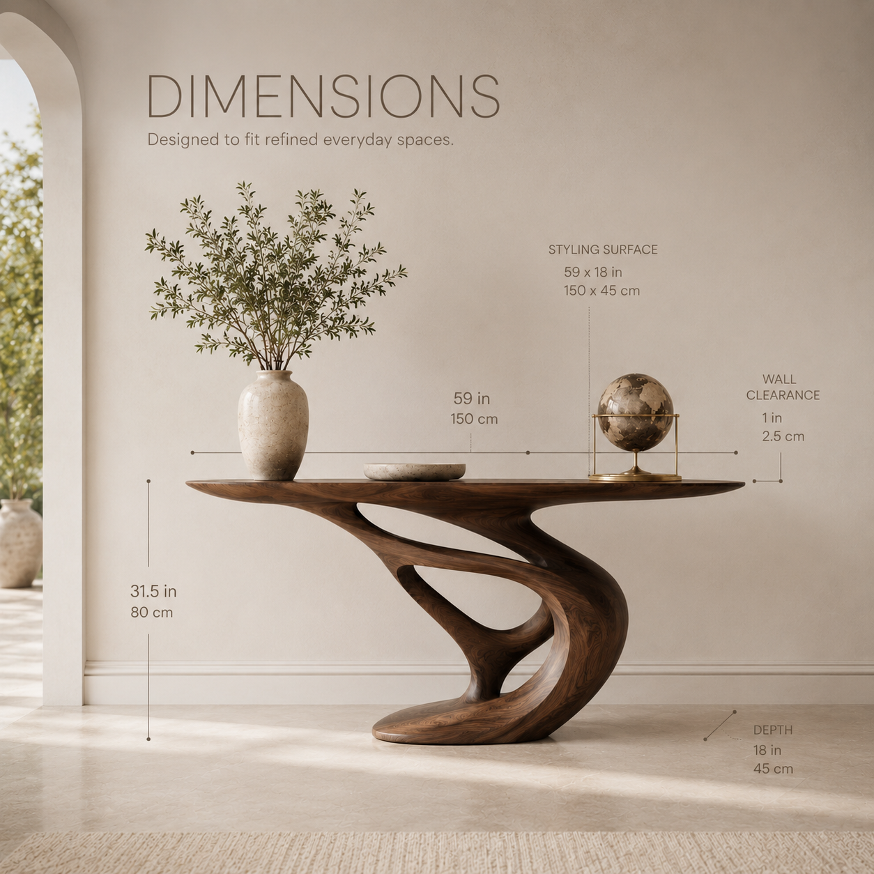 Mira Flow Wood Console Table - product image 08
