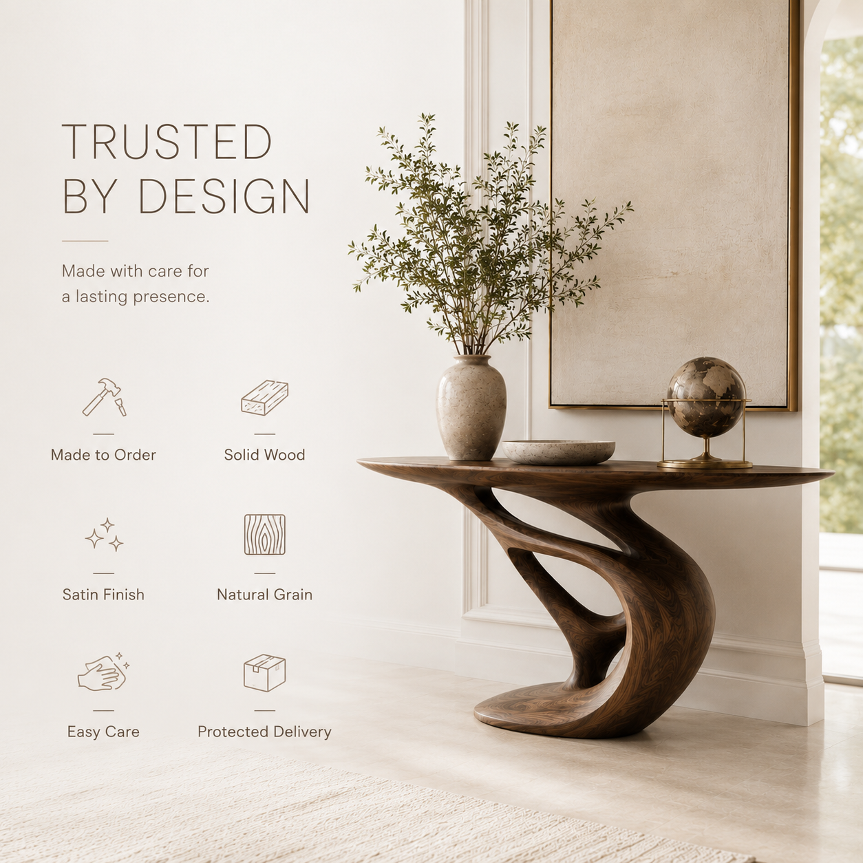 Mira Flow Wood Console Table - product image 10