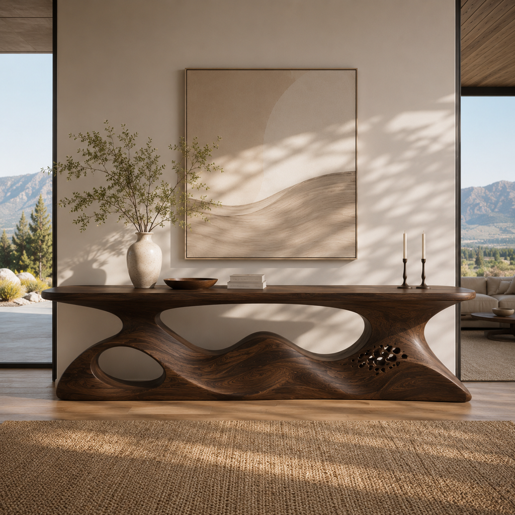 Vale Sculptural Entry Console Table - main view