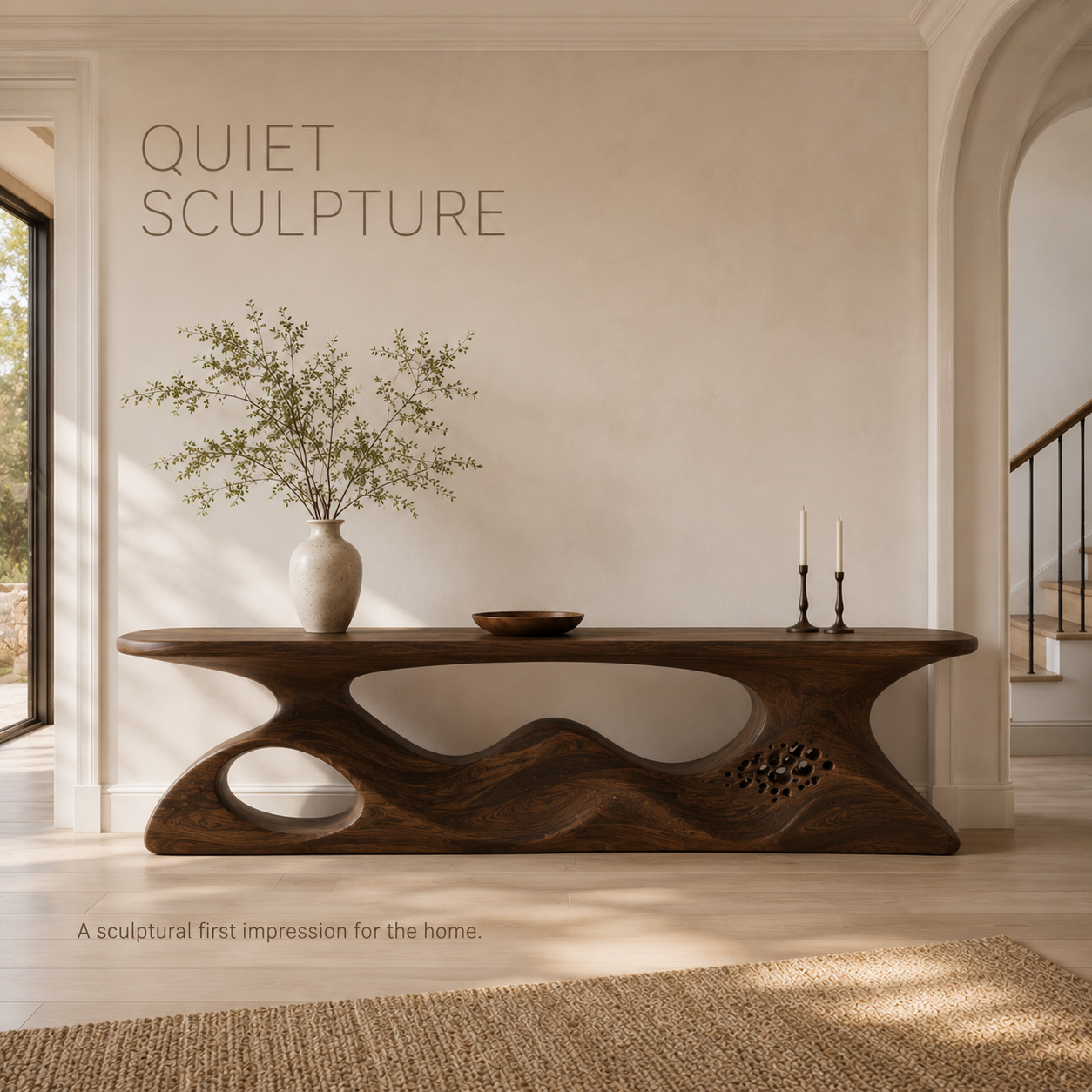 Vale Sculptural Entry Console Table - product image 02