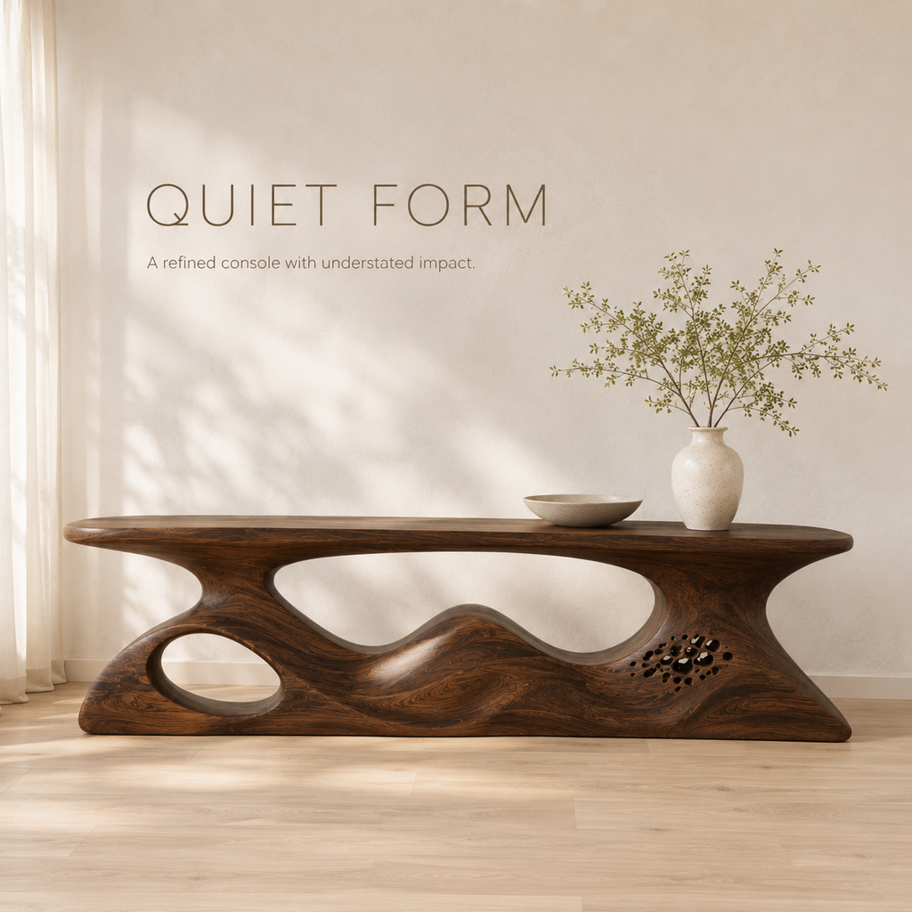 Vale Sculptural Entry Console Table - product image 03