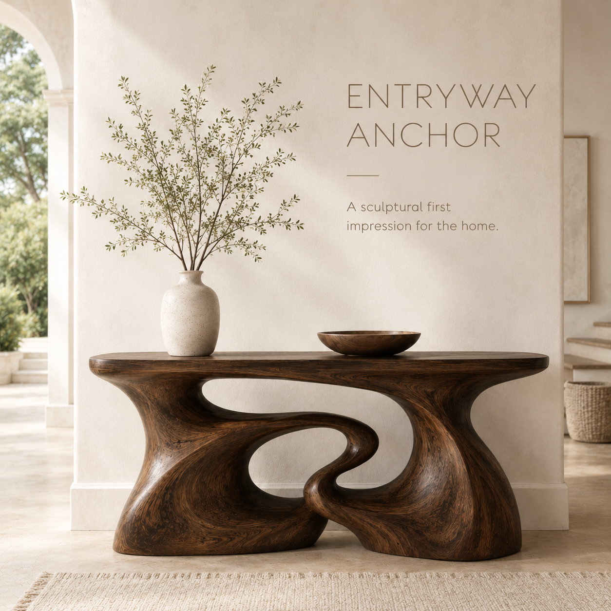Celine Warm Modern Console Table - product image 02