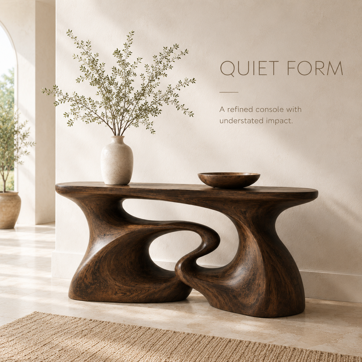 Celine Warm Modern Console Table - product image 03
