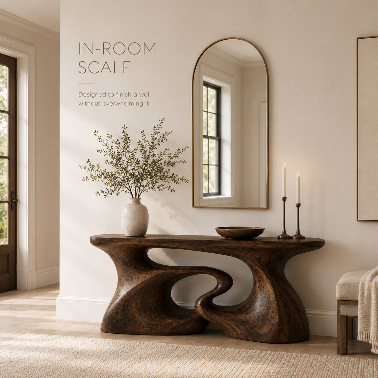 Celine Warm Modern Console Table - product image 04