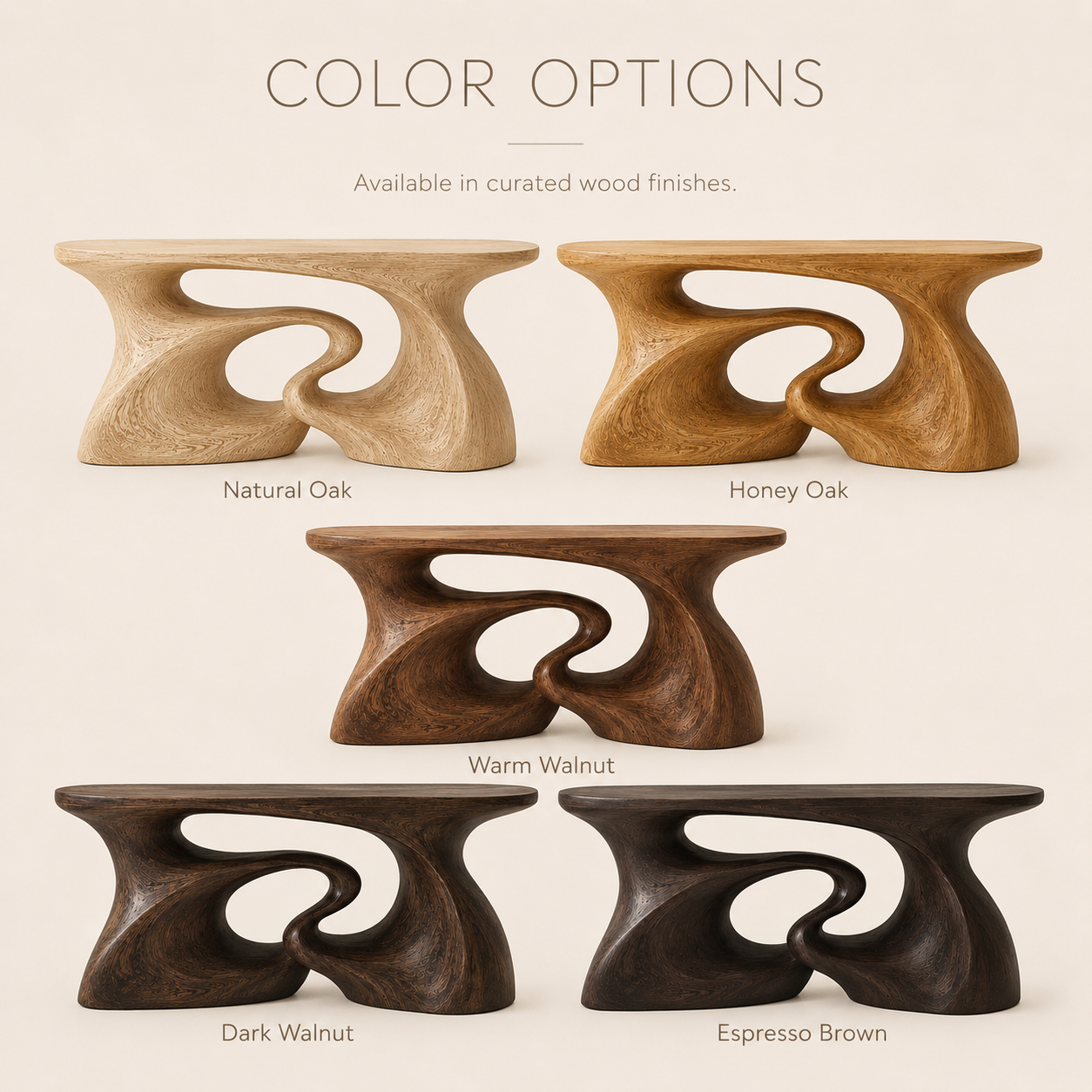 Celine Warm Modern Console Table - product image 10