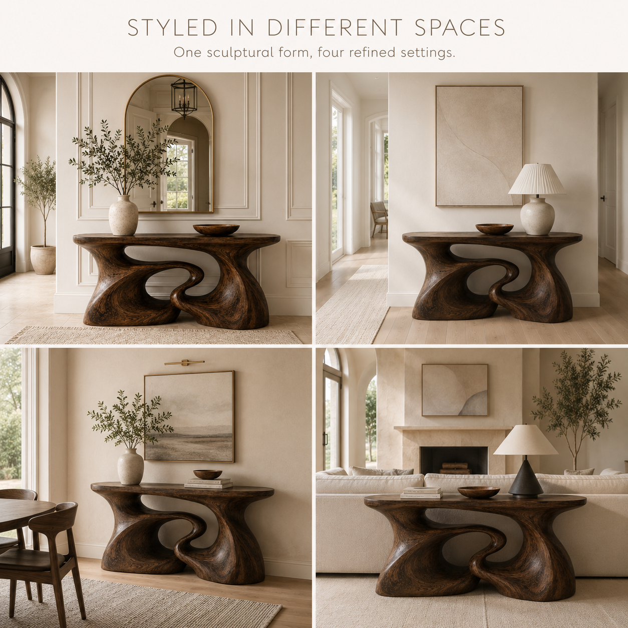 Celine Warm Modern Console Table - product image 11