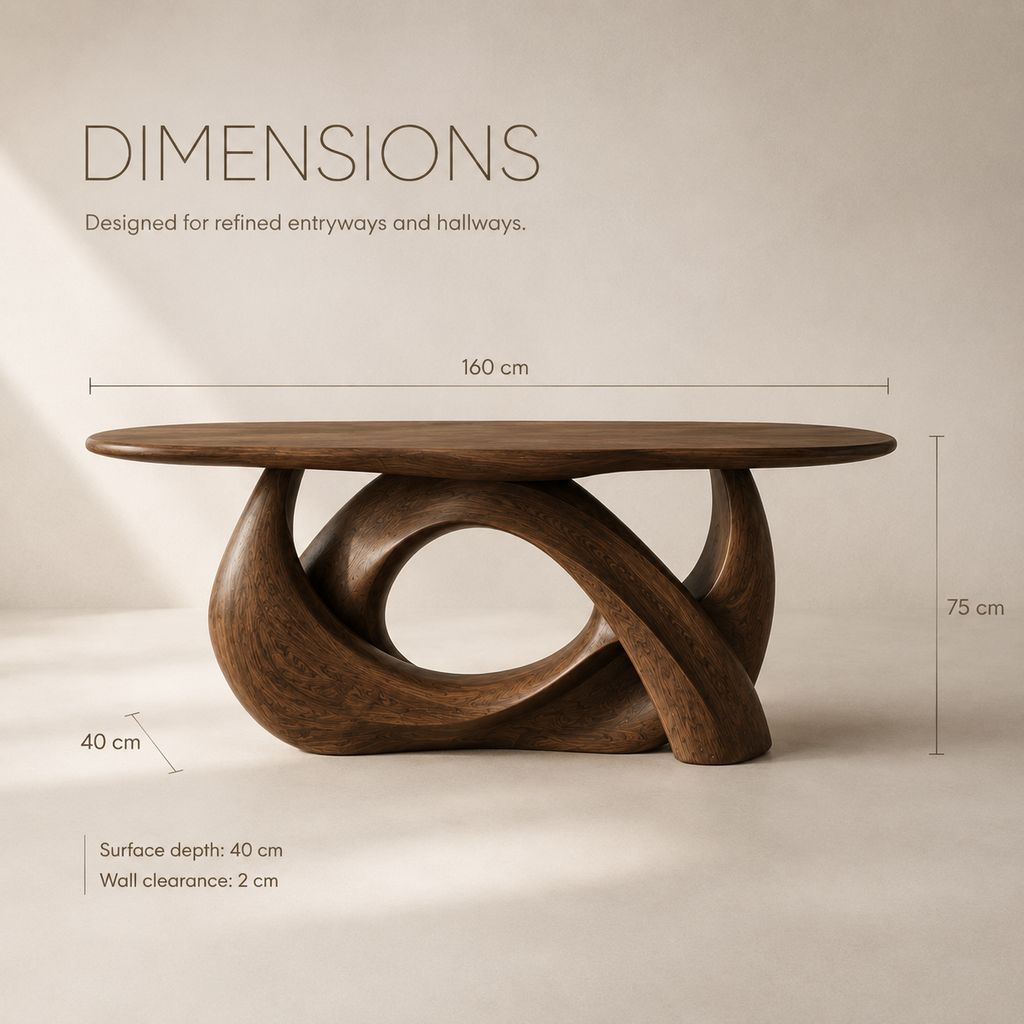 Alden Curved Wood Console Table - product image 08