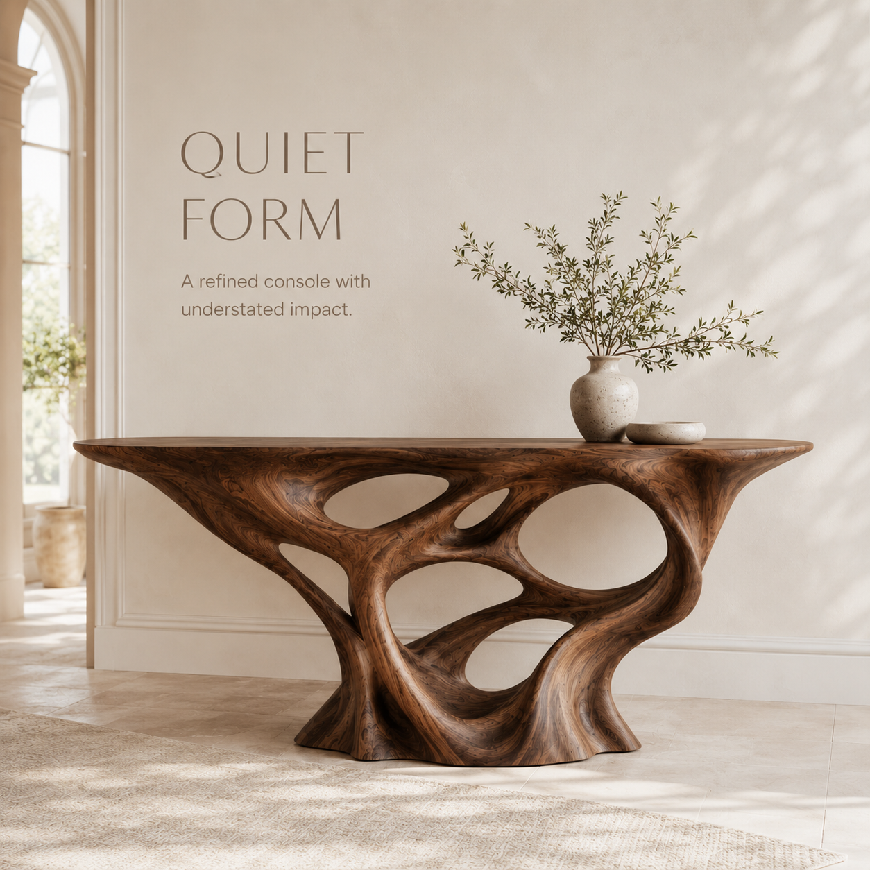 Aurelle Sculptural Console Table - product image 03