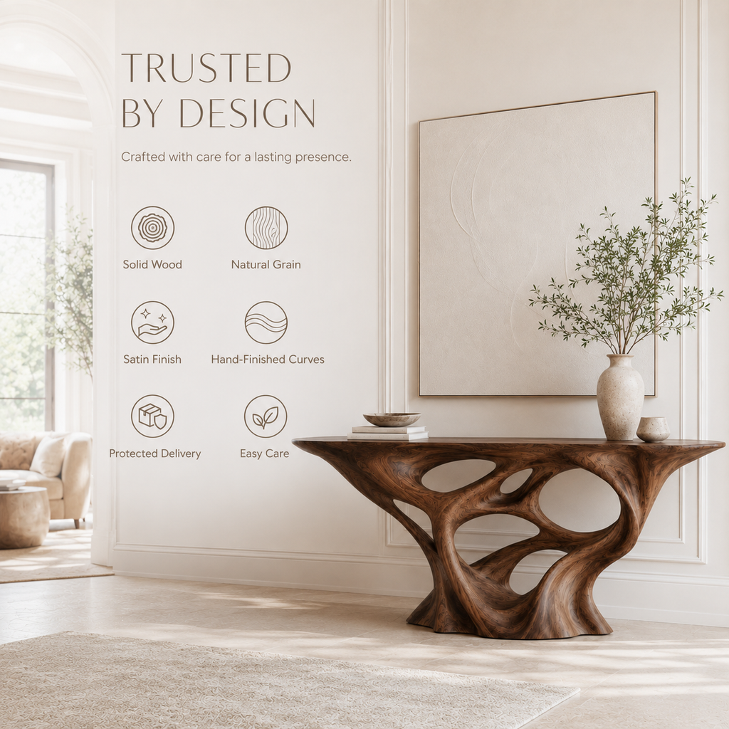 Aurelle Sculptural Console Table - product image 09
