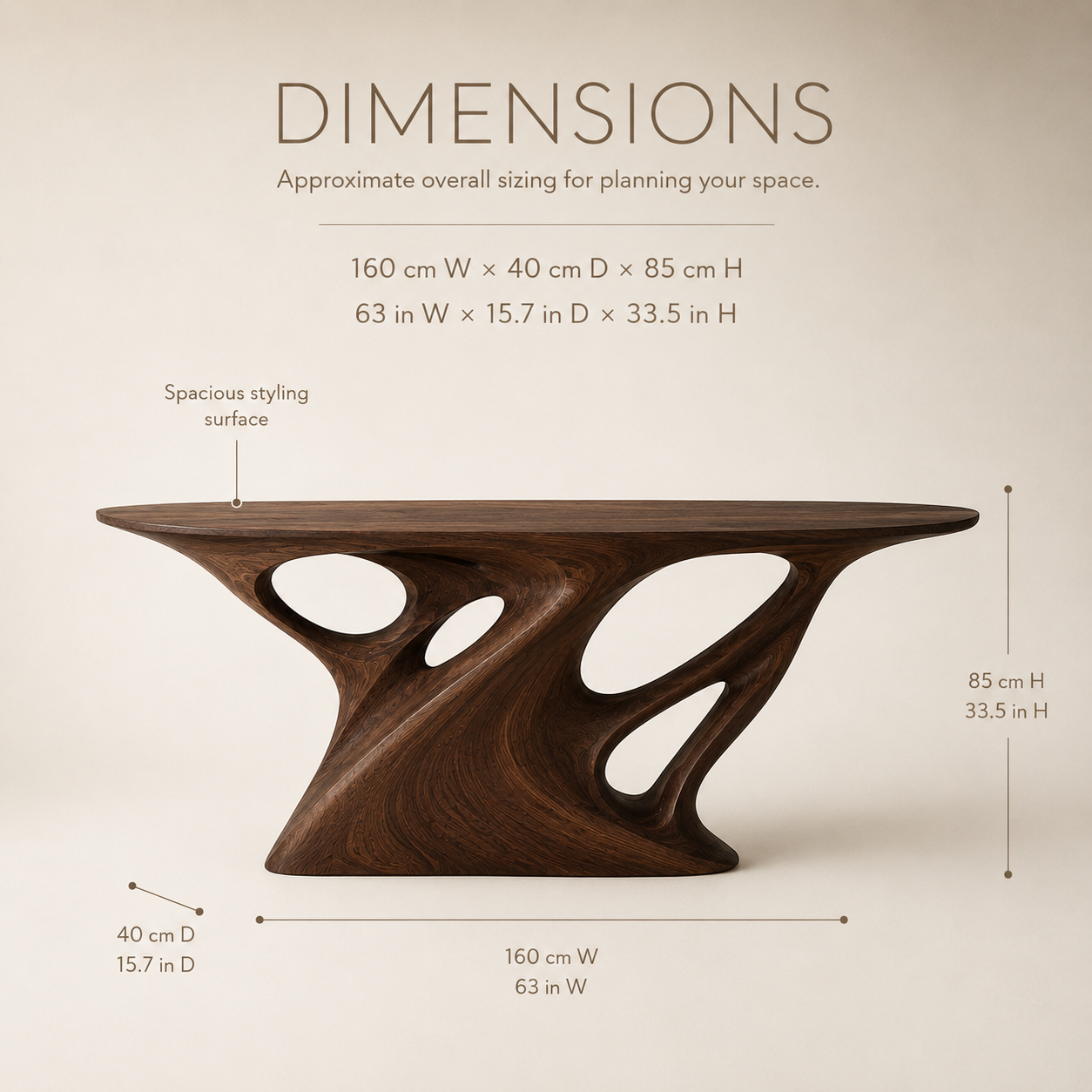 Caldera Organic Hall Console Table - product image 08