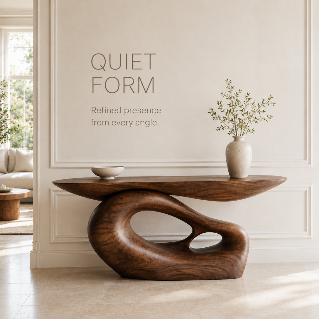 Soren Rounded Wood Console Table - product image 03