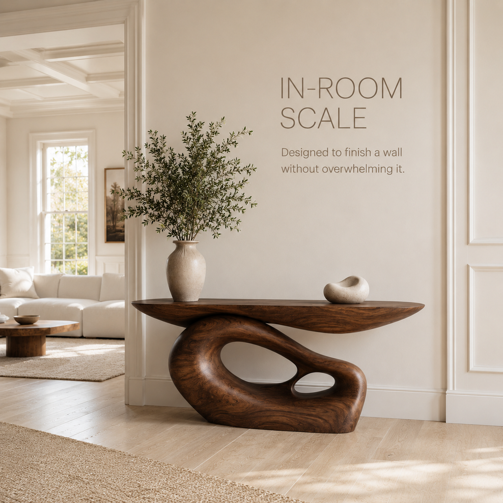Soren Rounded Wood Console Table - product image 04