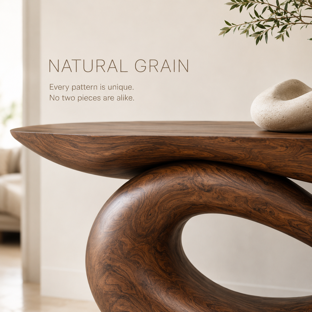Soren Rounded Wood Console Table - product image 05