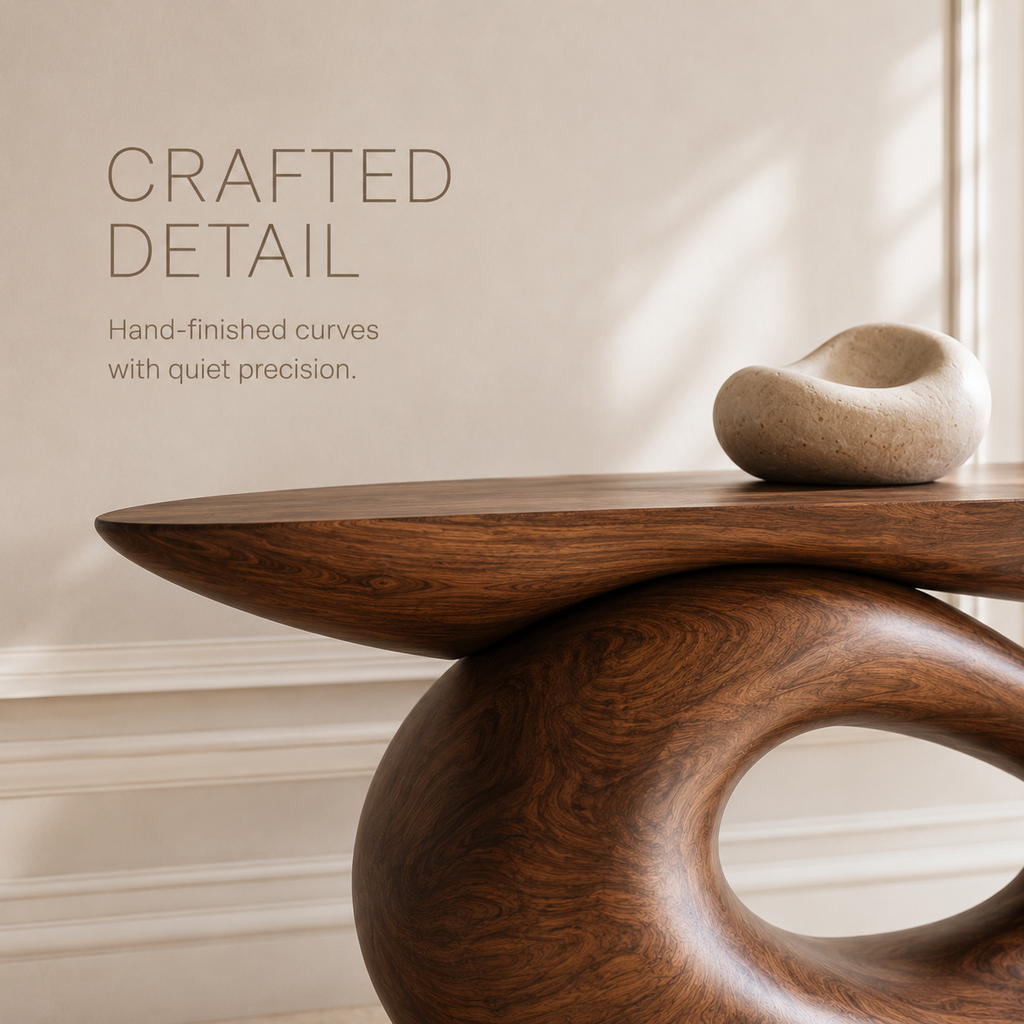 Soren Rounded Wood Console Table - product image 06