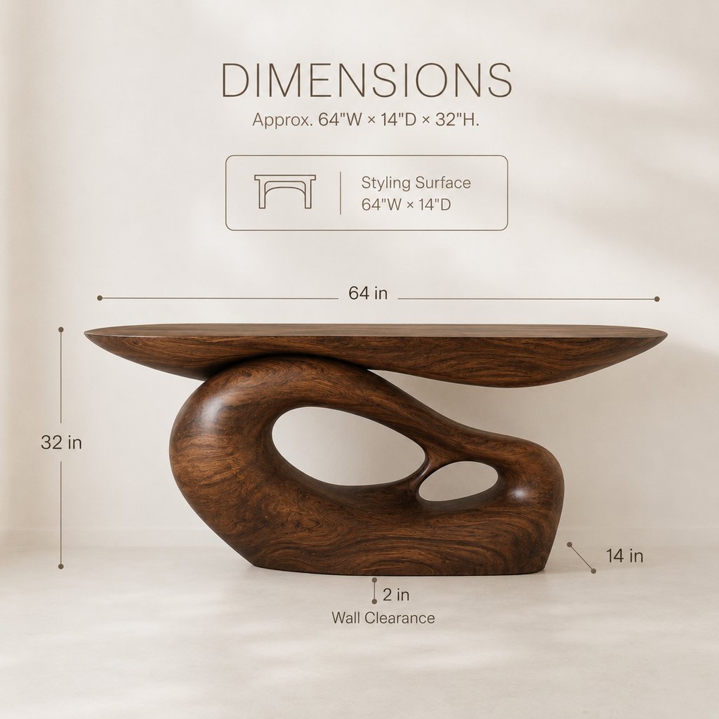 Soren Rounded Wood Console Table - product image 08