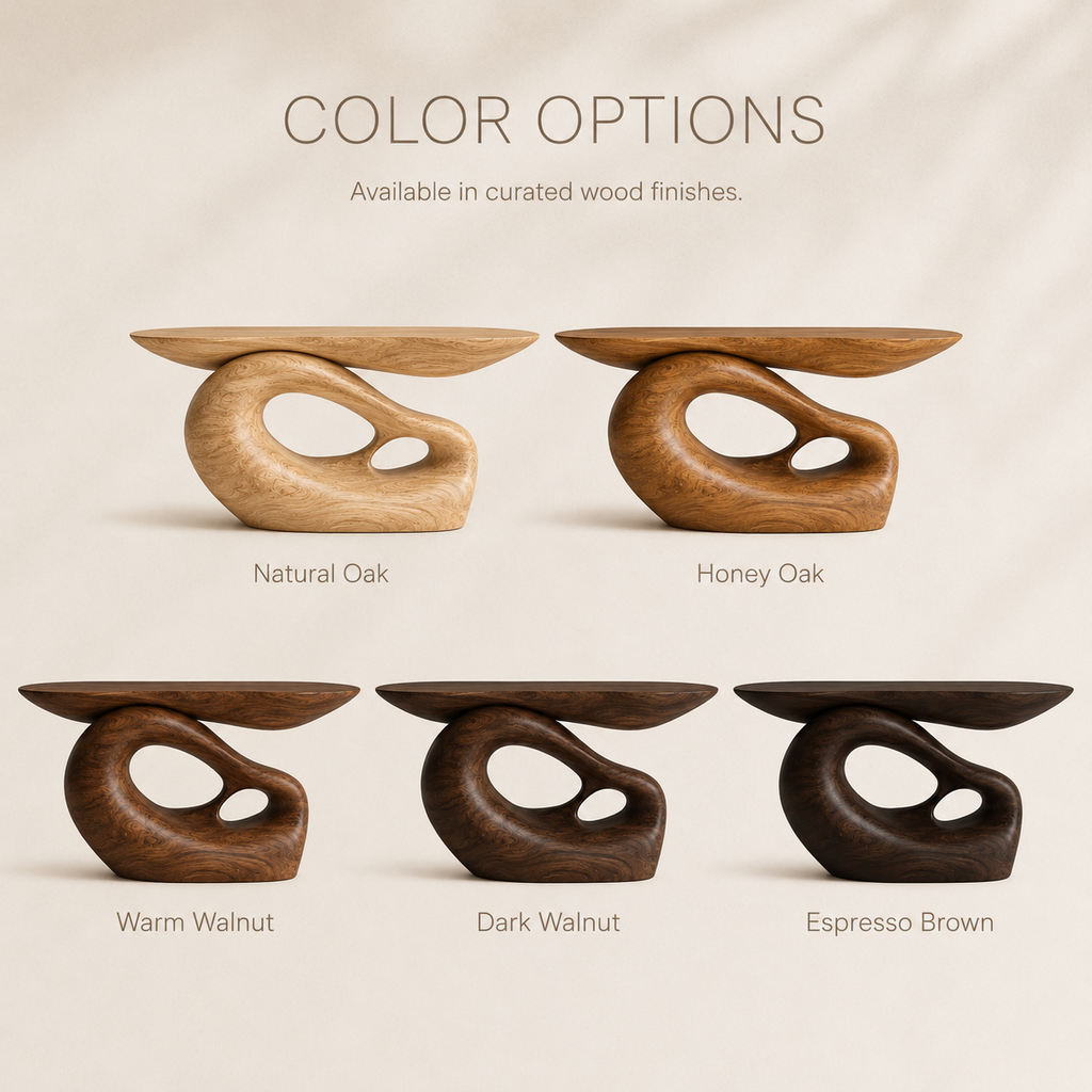 Soren Rounded Wood Console Table - product image 10
