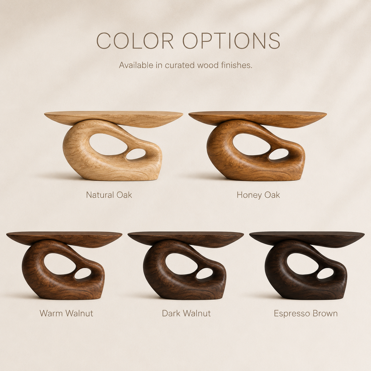 Soren Rounded Wood Console Table - product image 10
