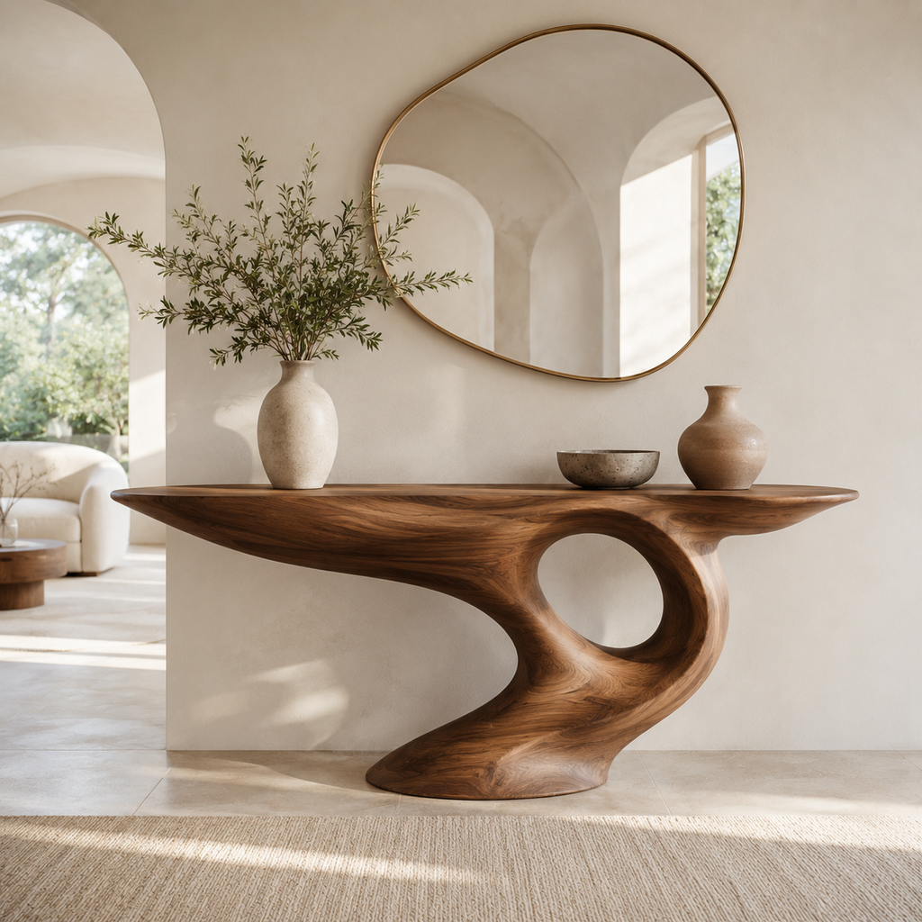 Veyra Soft Curve Console Table - main view