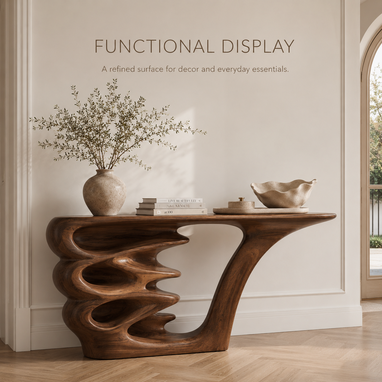 Liora Warm Walnut Console Table - product image 07