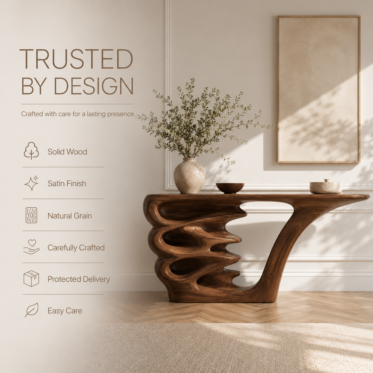 Liora Warm Walnut Console Table - product image 09
