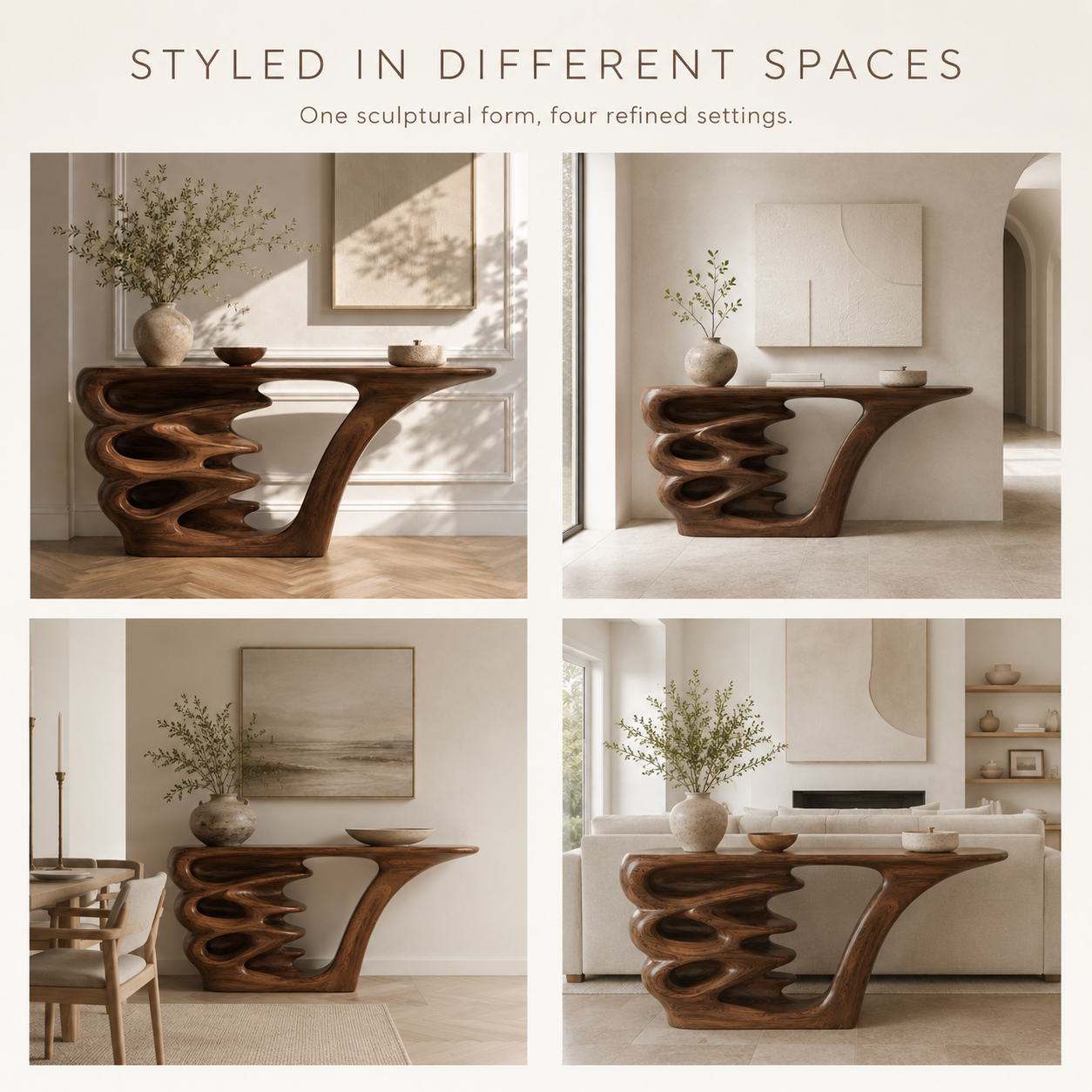 Liora Warm Walnut Console Table - product image 11
