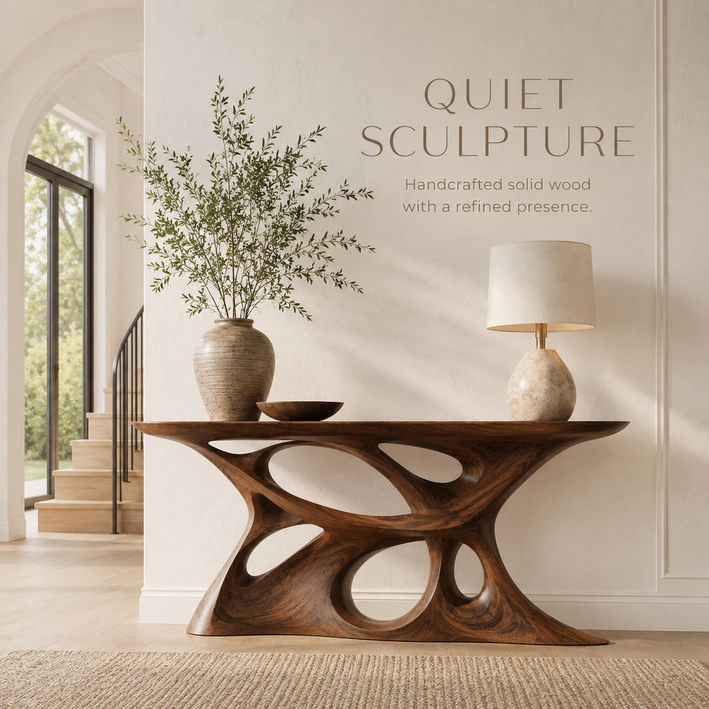 Brielle Sculpted Hall Console Table - product image 02