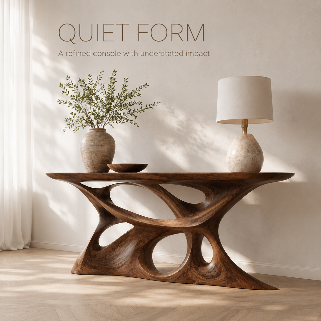 Brielle Sculpted Hall Console Table - product image 03