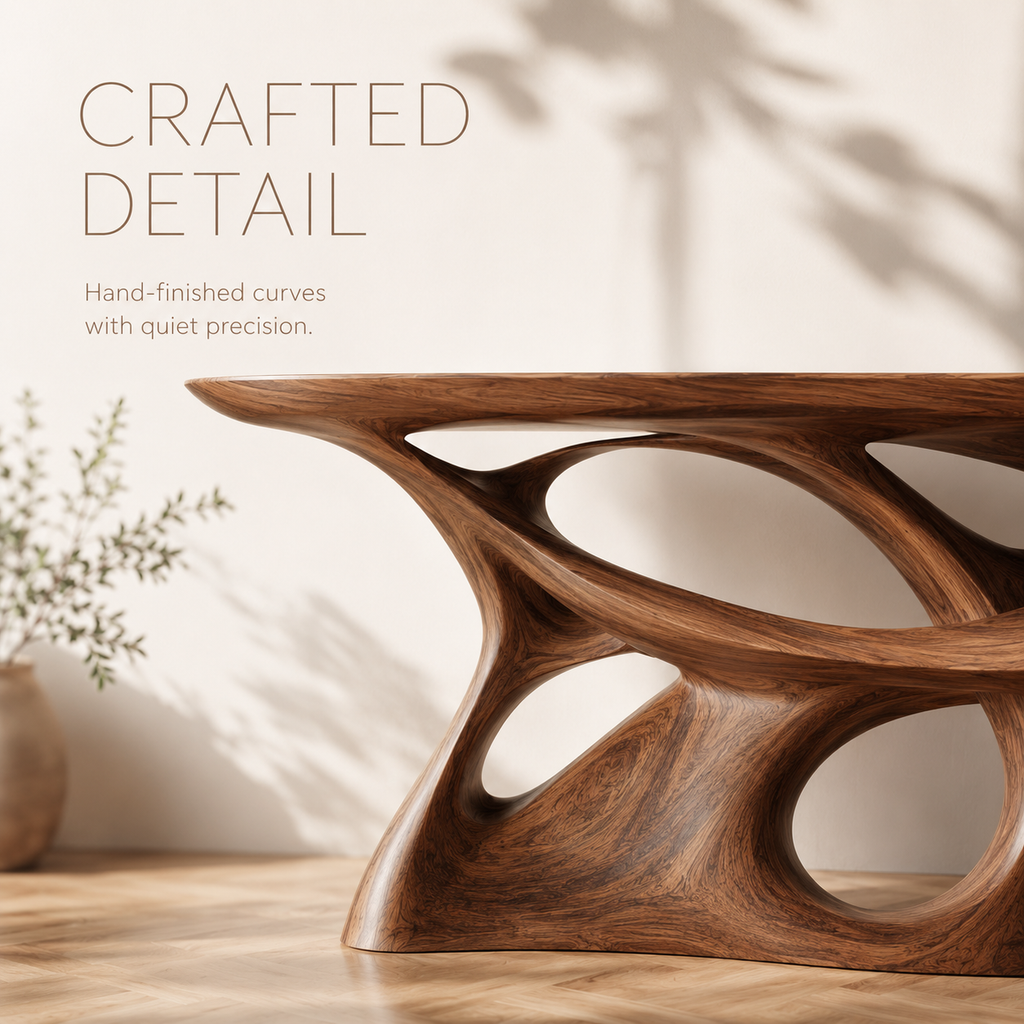 Brielle Sculpted Hall Console Table - product image 06