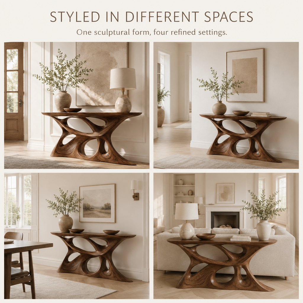 Brielle Sculpted Hall Console Table - product image 10