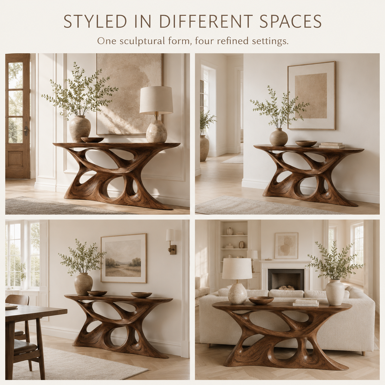 Brielle Sculpted Hall Console Table - product image 10