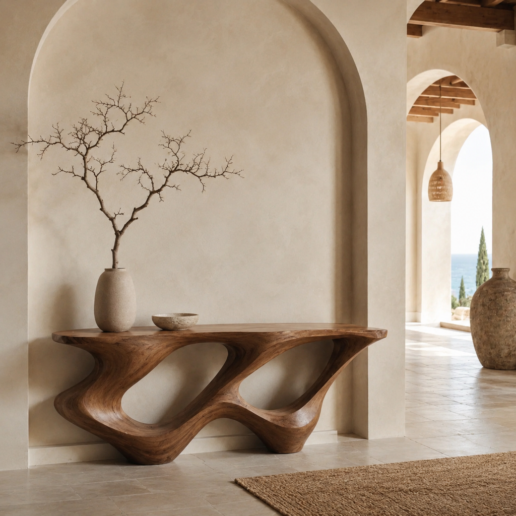 Orin Organic Modern Console Table - main view