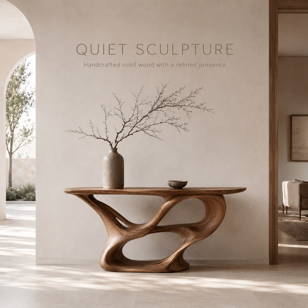Selene Rounded Foyer Console Table - product image 02