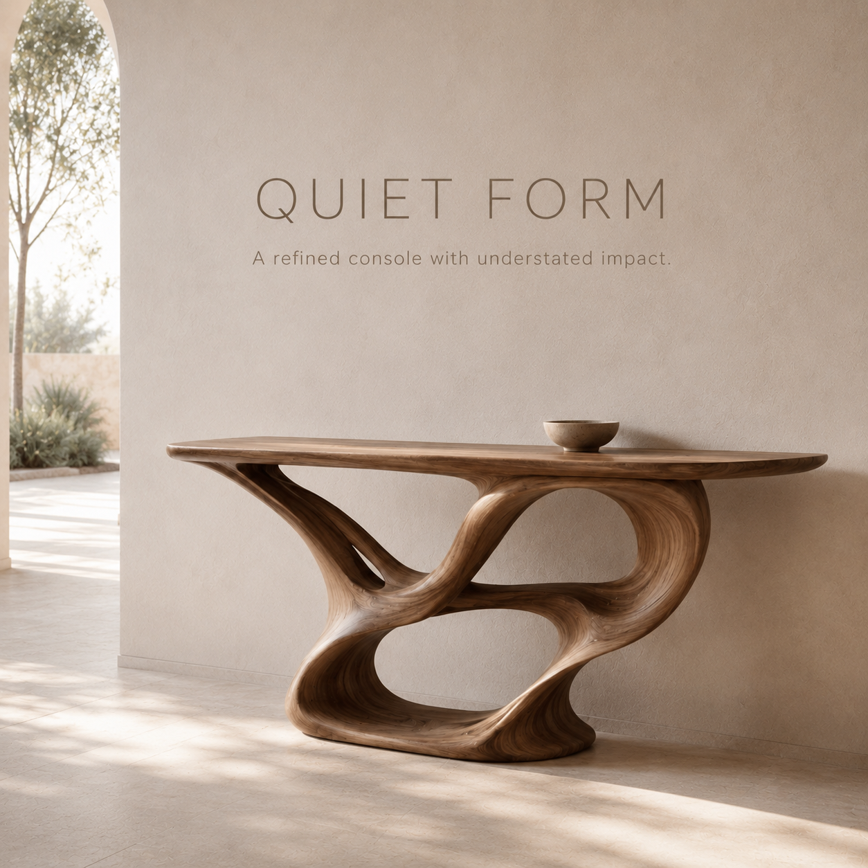 Selene Rounded Foyer Console Table - product image 04