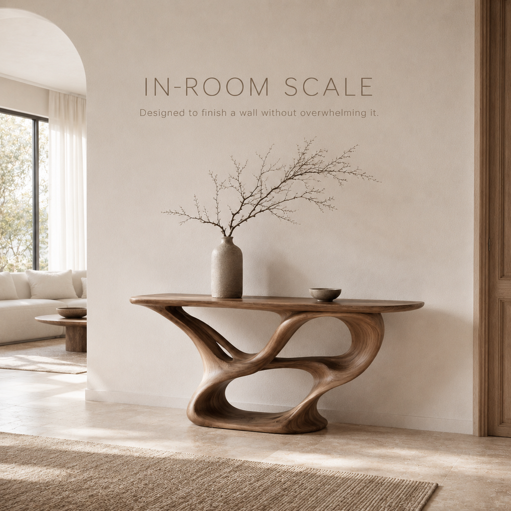 Selene Rounded Foyer Console Table - product image 05