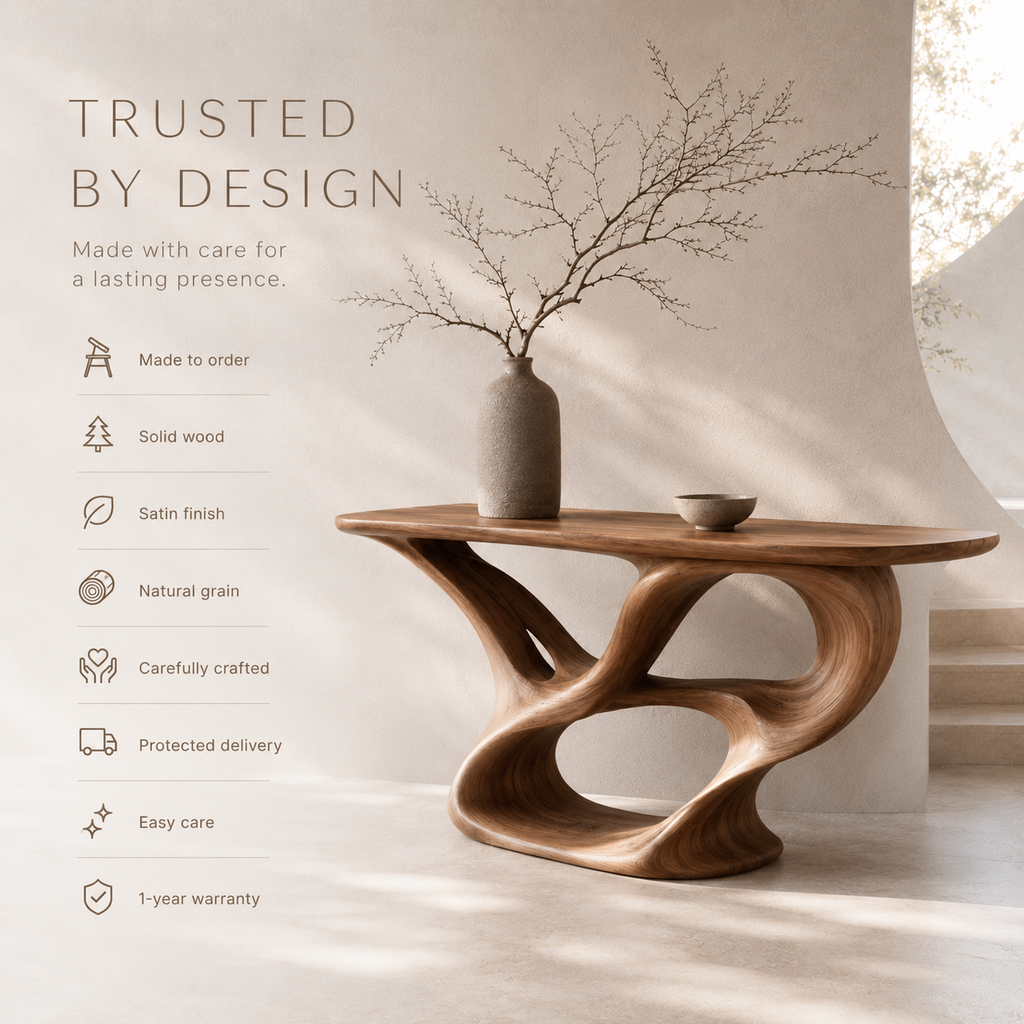 Selene Rounded Foyer Console Table - product image 10