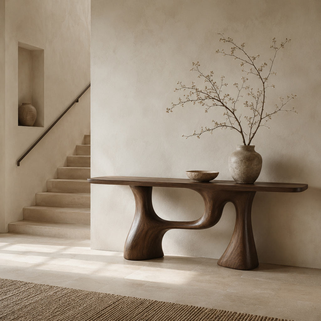 Vale Sculptural Entry Console Table - main view