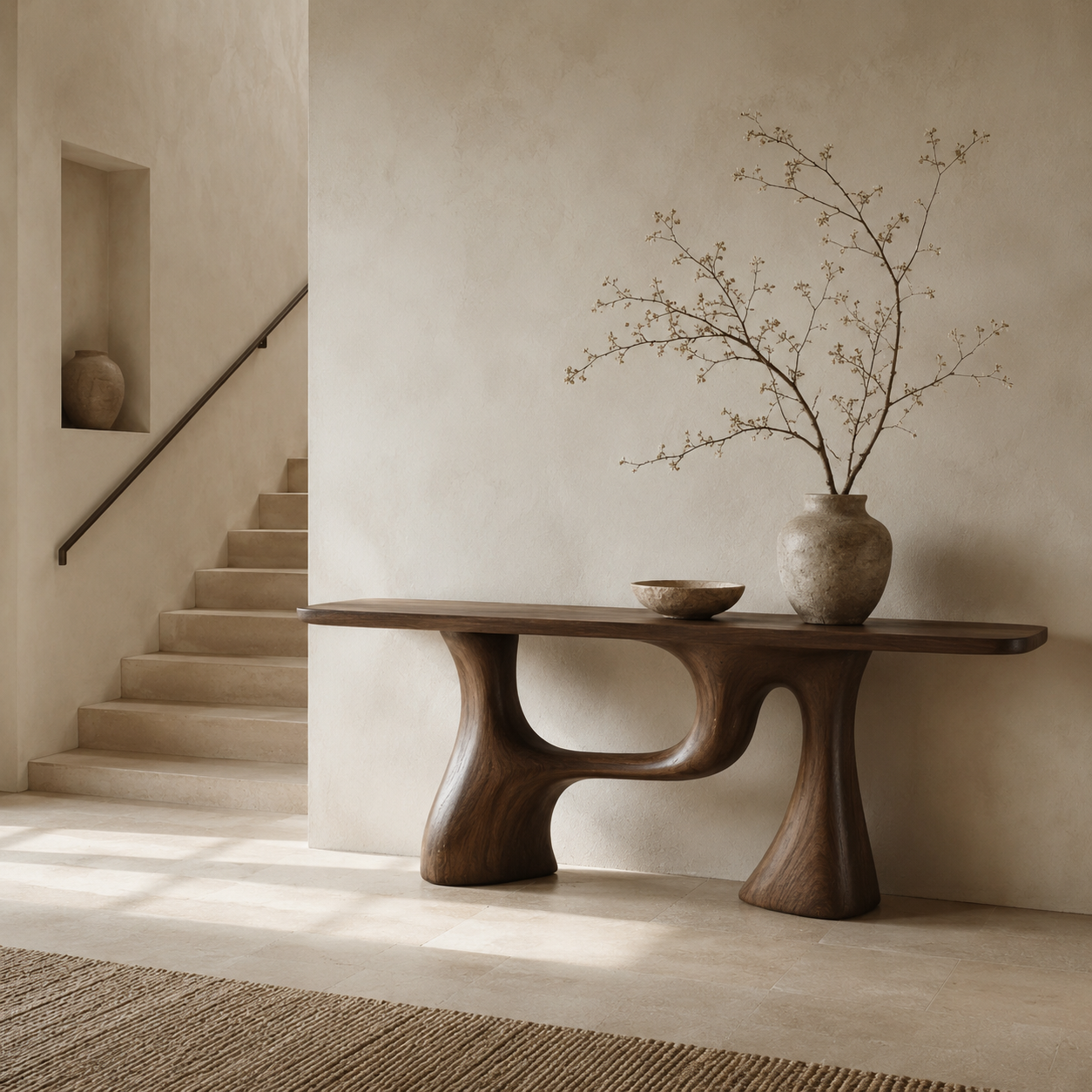 Vale Sculptural Entry Console Table - main view