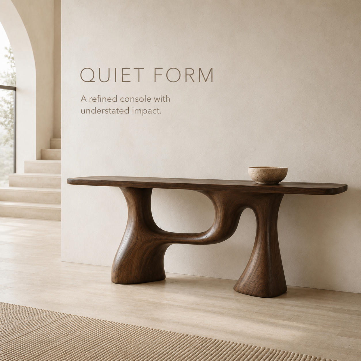 Vale Sculptural Entry Console Table - product image 03