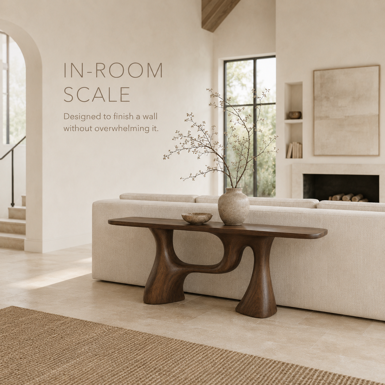 Vale Sculptural Entry Console Table - product image 04