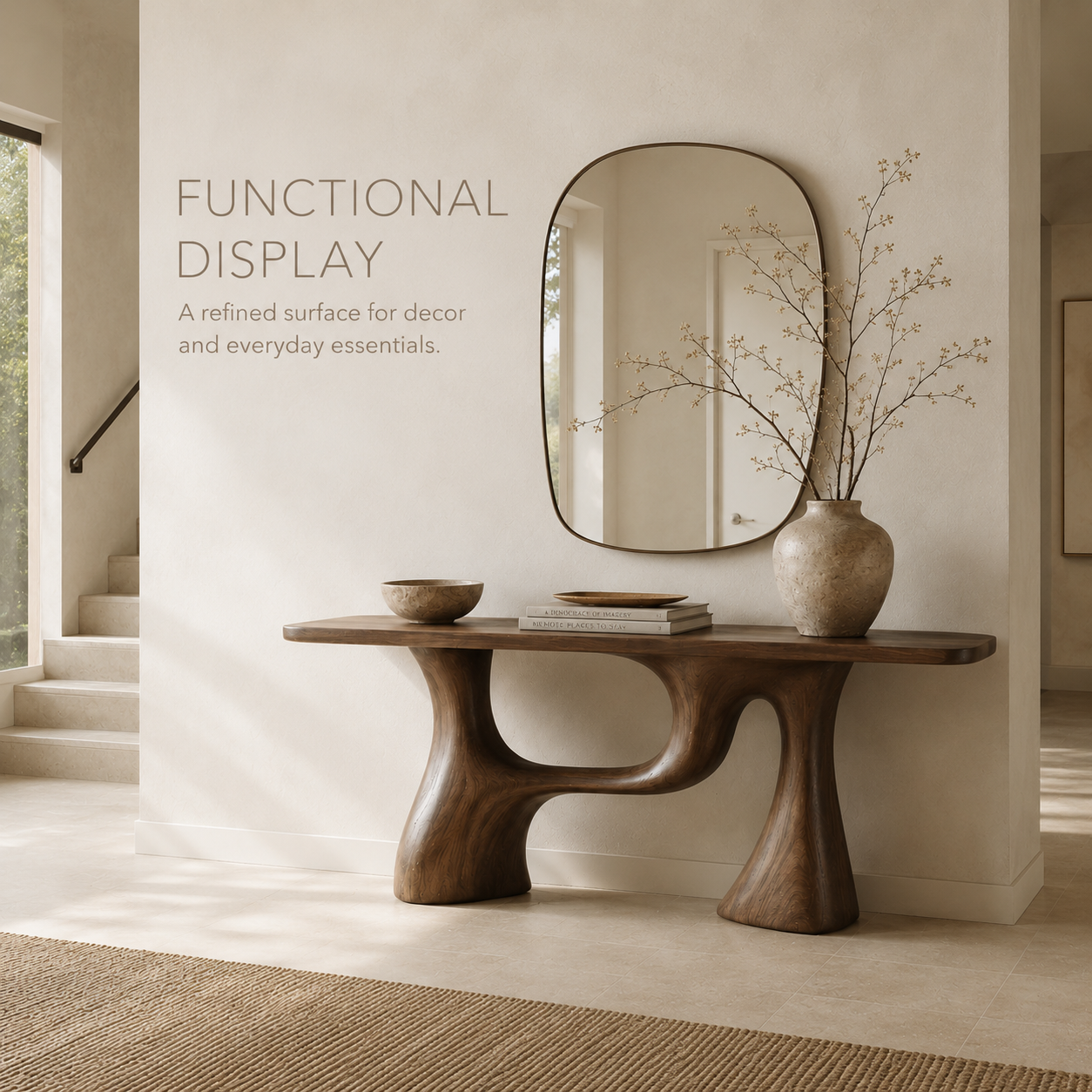 Vale Sculptural Entry Console Table - product image 07