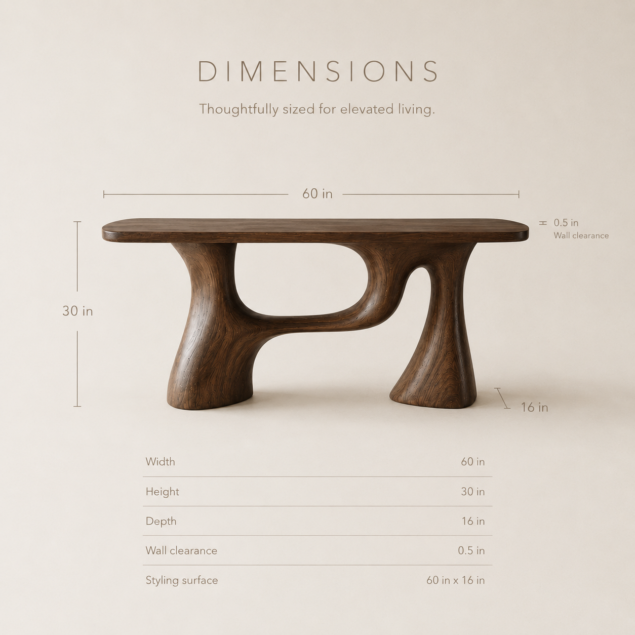 Vale Sculptural Entry Console Table - product image 08