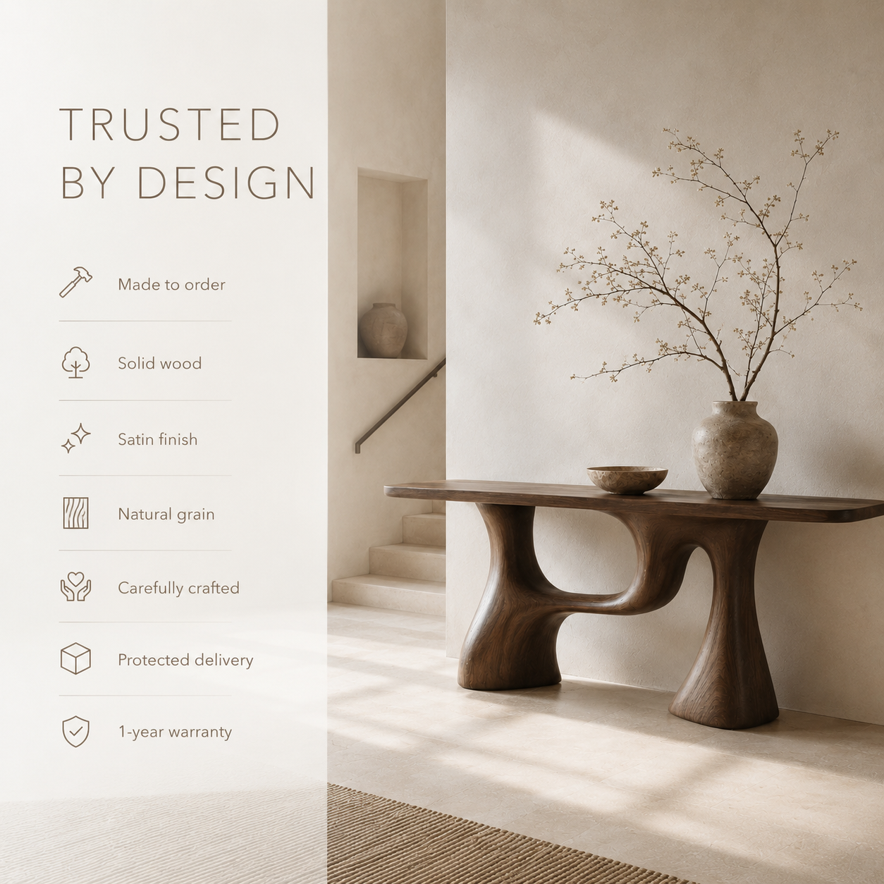 Vale Sculptural Entry Console Table - product image 10