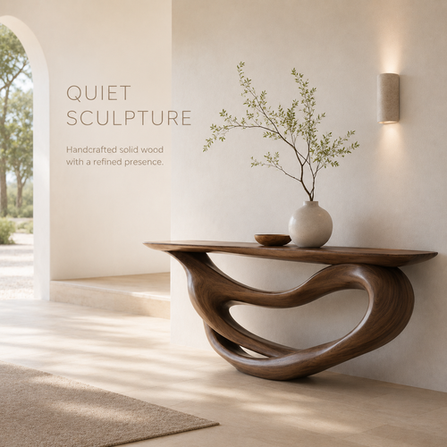 Celine Warm Modern Console Table - product image 02