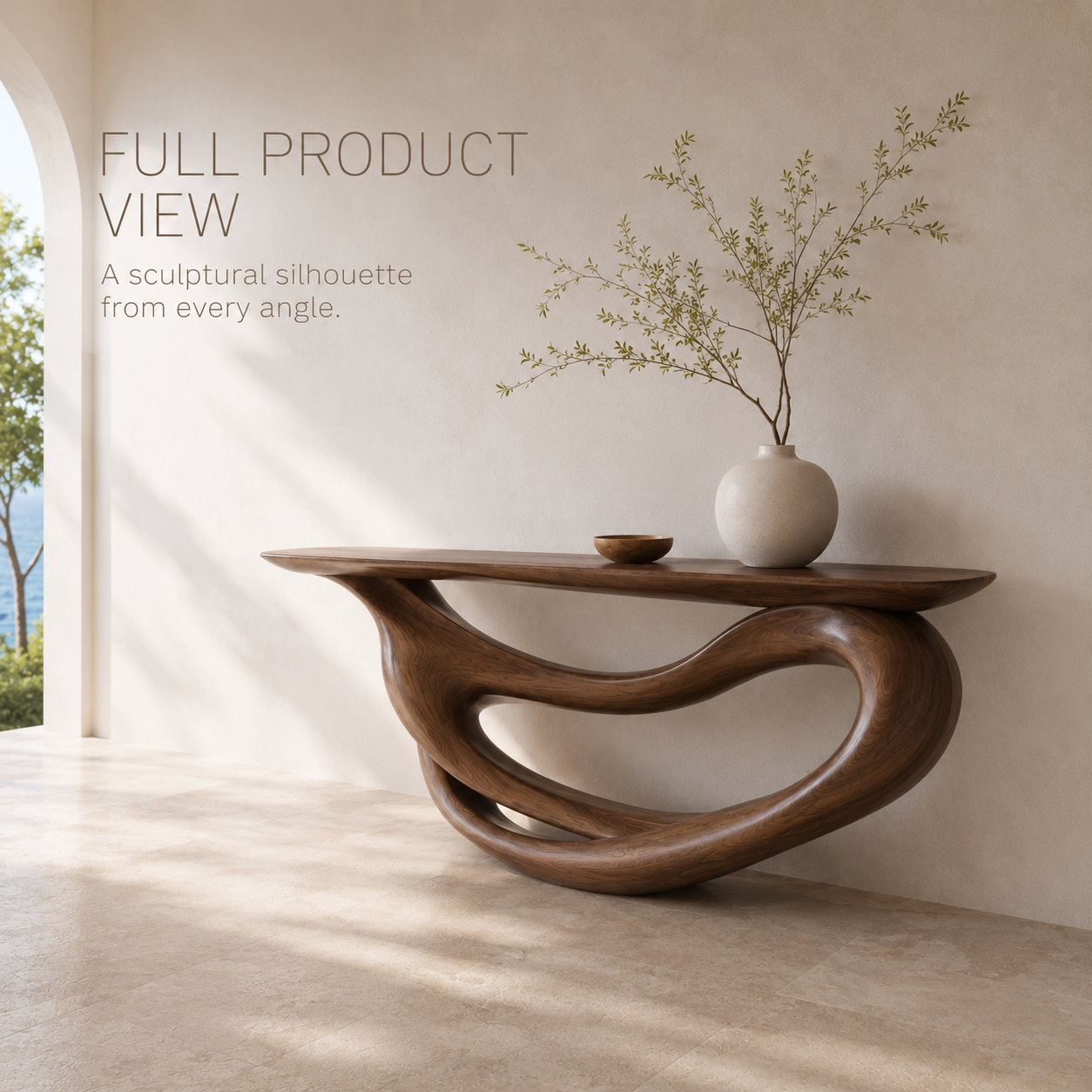 Celine Warm Modern Console Table - product image 03