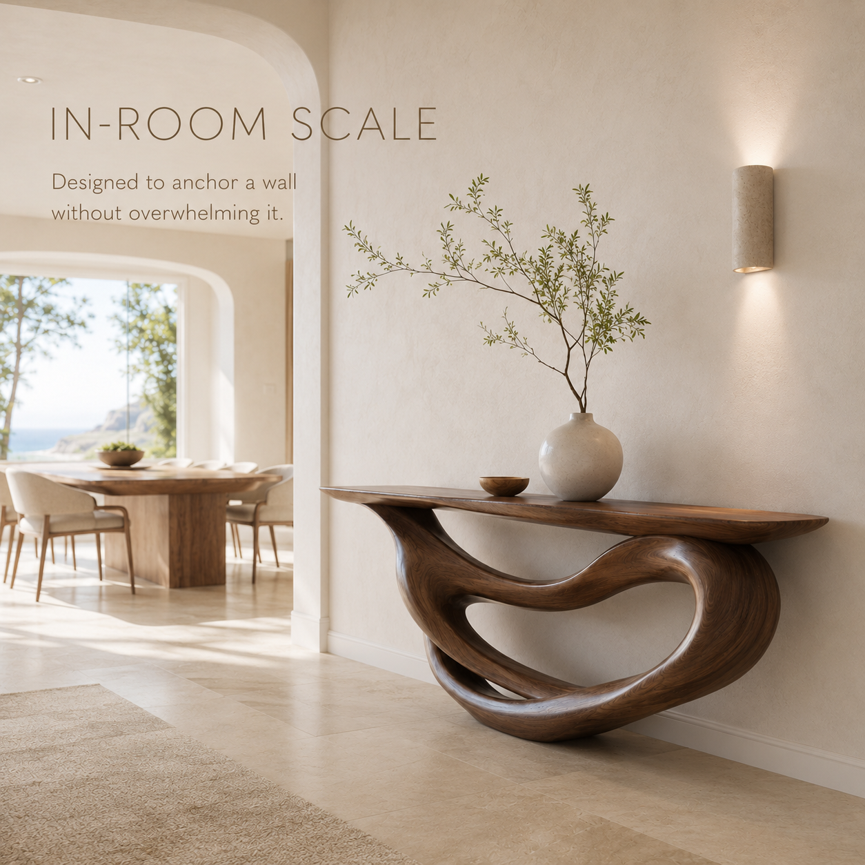Celine Warm Modern Console Table - product image 04