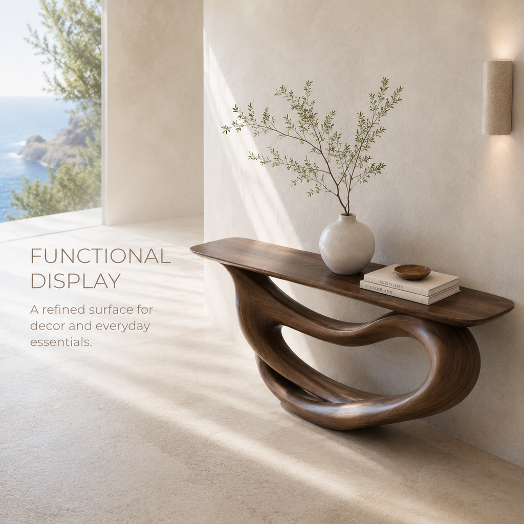 Celine Warm Modern Console Table - product image 07