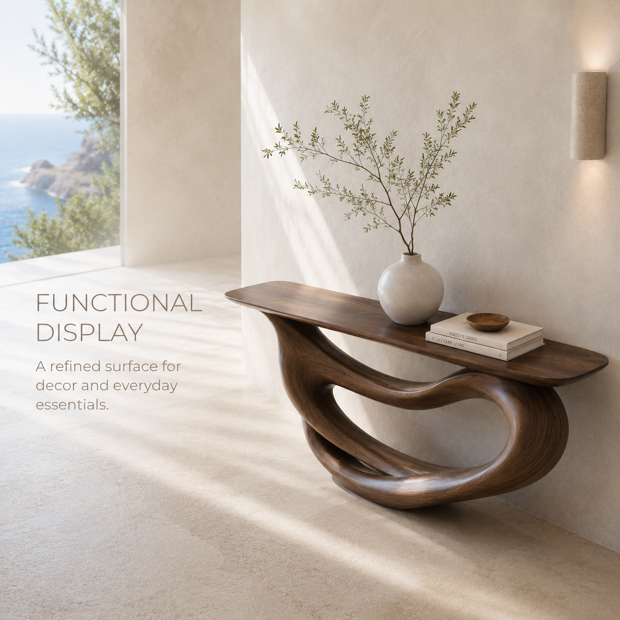 Celine Warm Modern Console Table - product image 07