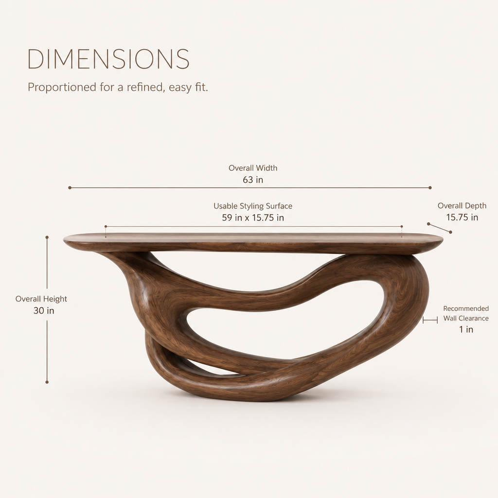 Celine Warm Modern Console Table - product image 08