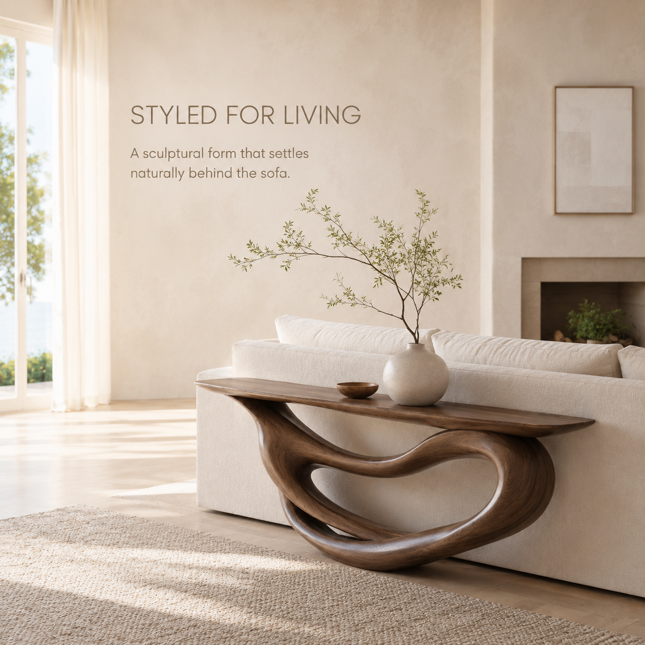 Celine Warm Modern Console Table - product image 11